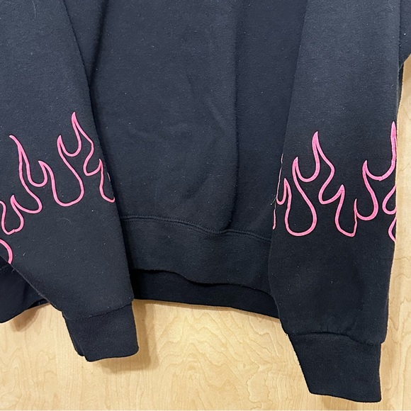 Black Sweatshirt with Pink Karma and Flame Design - Picture 4 of 6